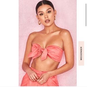 House of CB KNOTTED BANDEAU TOP size medium